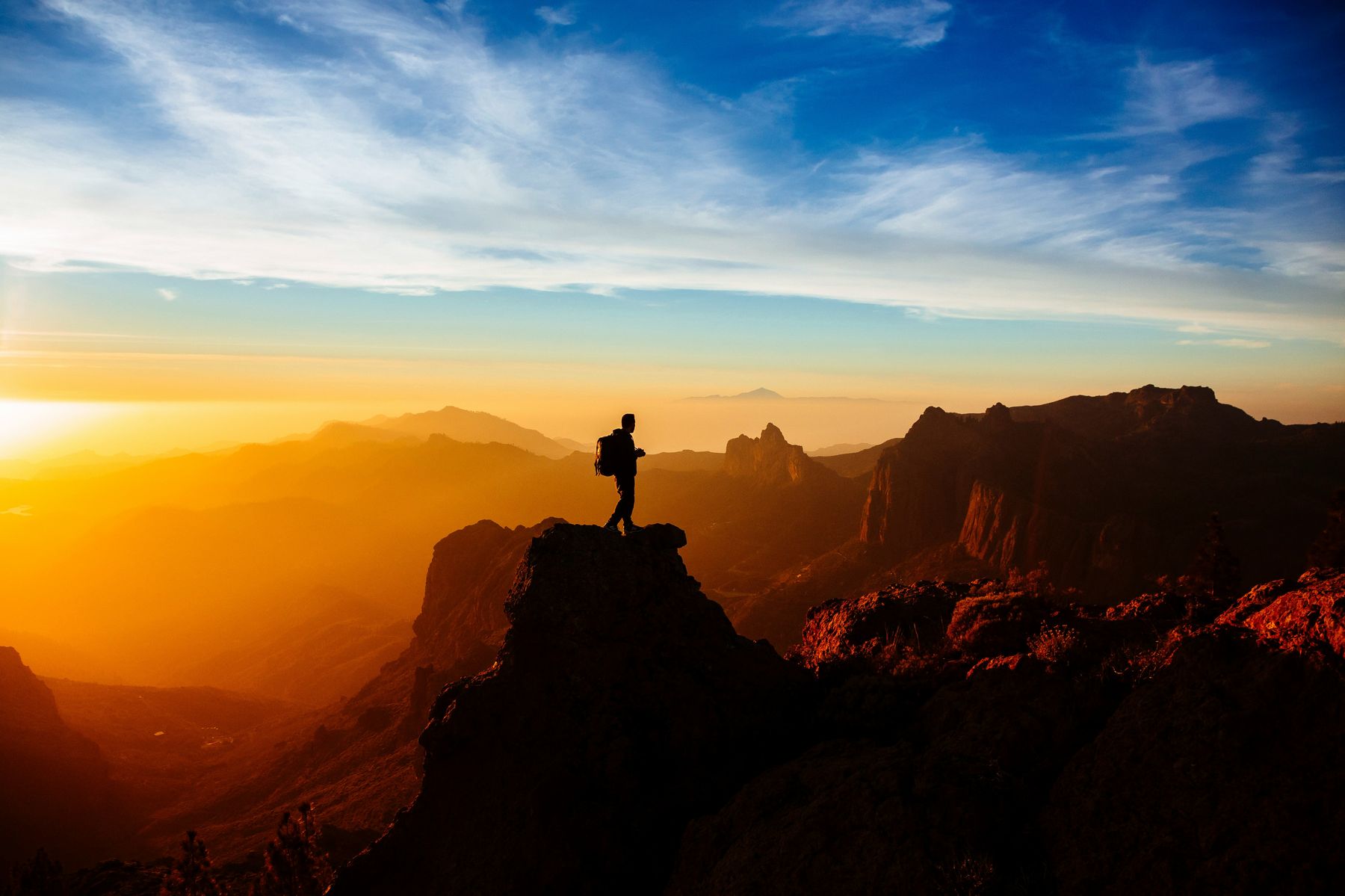 Atardecer en la cumbre de Gran Canaria